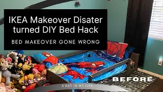 IKEA Bed Makeover Disaster Redo Spiderman Bed | Weekly Vlog