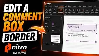 How to Edit PDF Comment Appearance in Nitro Pro (Border & Color)