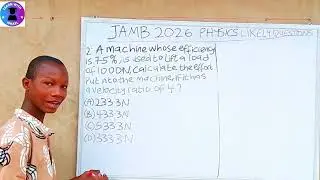 JAMB 2026 Likely Physics Questions On SIMPLE MACHINES 