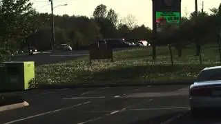 Car crash aftermath outside store