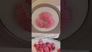 Making Pink Beetroot Shell Pasta - Phillips Pasta Maker #pasta #pink #shells #beetroot #philips