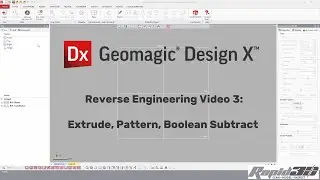 Geomagic Design X - Extrude, pattern, subtract