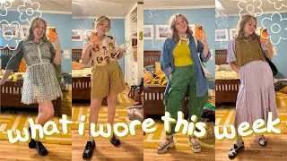 WHAT I WORE THIS WEEK | a week of colorful spring outfit ideas in my thrifted wardrobe | WELL-LOVED