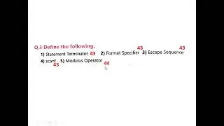 10 Computer : Unit # 2 Exercise Questions 1 to 4