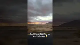Road trips and sunrises calms the soul. ￼