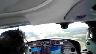 Foxpine Approach - Spot the runway? (WARNING: EARPHONES)