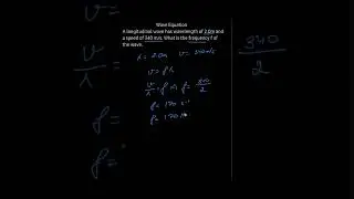 Wave equation formula and numerical.