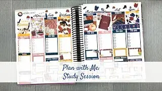 Plan with Me | Study Session | Feat. Golden Plans Co. | Organized with Olivia