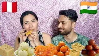 Probando dulces tradicionales de la INDIA 🇮🇳
