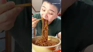 SPICY RICE CAKES & JAJANGMYEON 🍜 Satisfying Chinese Eating ASMR #mukbangcompilation #shorts