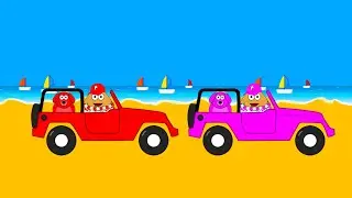 POU DE VER&Atilde;O - CORRIDA NA PRAIA 🚗 | Pou Vlogs