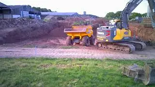 ARK silage clamps being installed into an earth bank