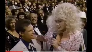 Dolly, embarrasses Randy Travis, at  the 1989  23rd Annual Country Music Awards