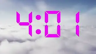 7 minutes countdown timer digital clock sky cloud