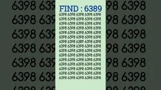 How fast can you pick out 6389 from the list? #iq #iqtest #shorts