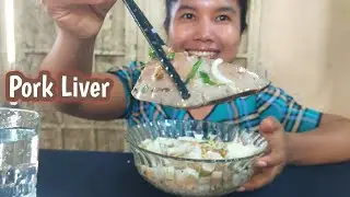 Rice Noodle Soup ASMR MUKBANG/ Cambodian Breakfast Soup Banh Kanh