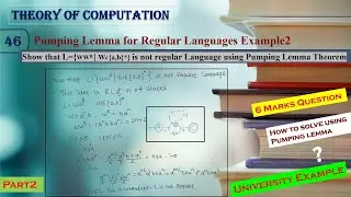 How to solve using Pumping Lemma Example #Theory of Computation :Part2 | TOC | Lect46