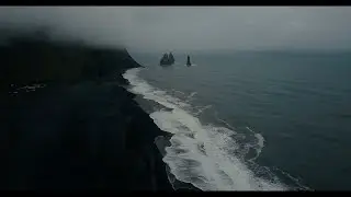8 Hours of Black Sand Beach Sea Shore Reynisfjara, Iceland With Waves Crashing Sound