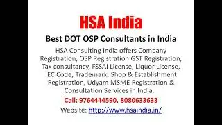 HSA India - Best DOT OSP Consultants in India