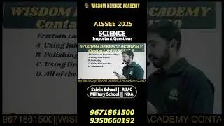 AISSSEE 2025 | Science Important Questions | Sainik School & RIMC Preparation