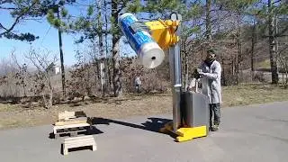 VEAB BS120 ET RID Carrello timonato contrappesato con ribaltatore LATERALE idraulico