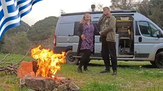 OUT OF GAS // Free camping in nature // Vanlife Greece