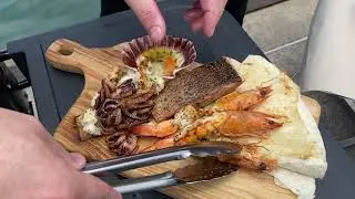 Seafood antipasto platter.