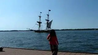 The US Brig Niagara sailing past Dobbins Landing in Erie, PA, July 4th 2011
