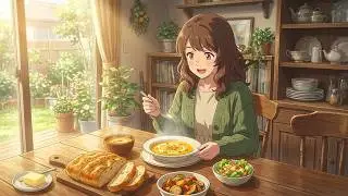 Relaxing Rain & Baking Bread 🥖 | Slow Living with My Cat 🐈 | Ghibli Style Vlog