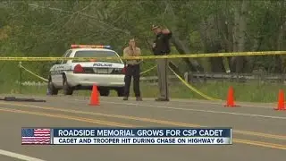 Roadside memorial grows for CSP cadet