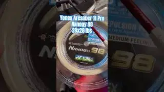 Yonex Arcsaber 11 Pro 28x28 lbs Nanogy 98 #badminton #arcsaber11pro #jumpsmash #howto #racket #wow