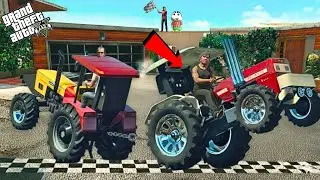 GTA 5: SHINCHAN vs FRANKLIN Crazy Tractor Tug of War Challenge 🚜💥 Franklin Wins 5 Legendary Tractors
