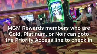 MGM Rewards VIP Lounge Check-In at New York New York Las Vegas 2022 Gold Platinum Noir Priority Line