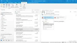 Outlook - Open, preview, or save email attachments