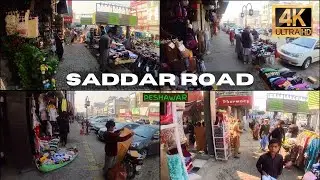 Saddar Road Peshawar KPK 4k Virtual Walking Tour Pakistan