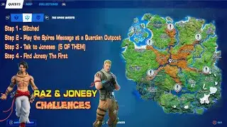 🔸🔶 FORTNITE CHAPTER 2 SEASON 6 WEEK 5 SPIRE RAZ & JONESY CHALLENGES STEPS 1 - 4 🔶🔸