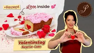 Valentinstag Surprise Cake! &Uuml;berraschungskuchen zum Valentinstag ❤️ | Red Velvet Herz Kuchen