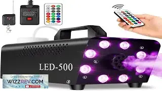 Upgraded Fog Machine Smoke Machine with 13 Colorful 8 Led Lights 500W Review