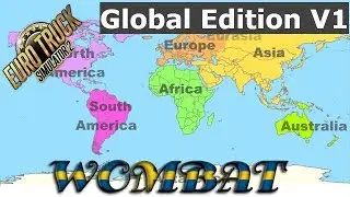 ETS2 1.35 - Global Big Map - Promods, ROS, EAA, Australia, Antarctica, Afromap, PJ Indo...