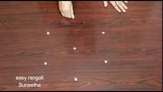 3 dots colorful  flower rangoli beautiful design🌸rangoli designs for Festivals🌸easy rangoli Suneetha