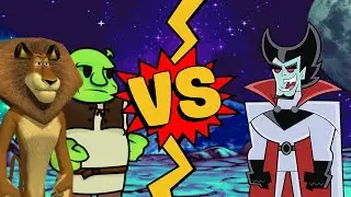 M.U.G.E.N Battles | Shrek/Alex the Lion vs Vlad Plasmius