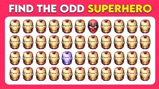 Find the Odd Emoji Out 👀 MARVEL & DC Superheroes Emoji Quiz ✅ | Quiz Game