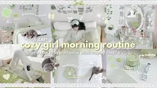Уютная утренняя рутина для девушки в 6 утра 🍵🌿 &mdash; мягкое руководство, как стать *той самой девушко...