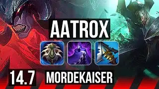 AATROX vs MORDEKAISER (TOP) | 8 solo kills, 700+ games, 43k DMG | NA Diamond | 14.7