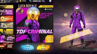 Free Fire Purple Criminal Spin For Last Day Purple Criminal#video#IndTbg