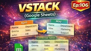 EP 106 | How to Use VSTACK in Google Sheets (Merge Tables Easily)
