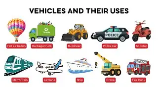 Different types of vehicles and their uses | road vehicles, water vehicles, air vehicles etc..