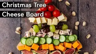 Easy Christmas Party Food - Christmas Tree Cheese Board - Hungry Healthy Happy