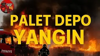 Dikkat yüksek sıcaklık içerir! İtfaiye Palet Deposuna Müdahale Ediyor.🔥