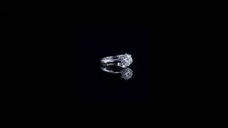 1-carat MYZA silver adjustable ring.